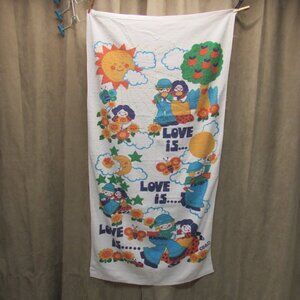 Vintage B&D Love Is... Beach Towel - Has Wear